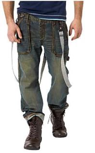 Lässige Hosenträger-Jeans aus hochwertigem Denim - Nur für coole Typen